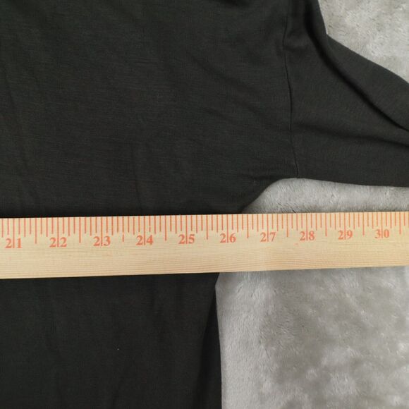 Athleta Dark‎ Grey Brown Long Sleeve Asymmetrical Hem Shirt size Small 440323 - Picture 5 of 8